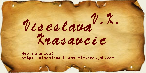Višeslava Krasavčić vizit kartica